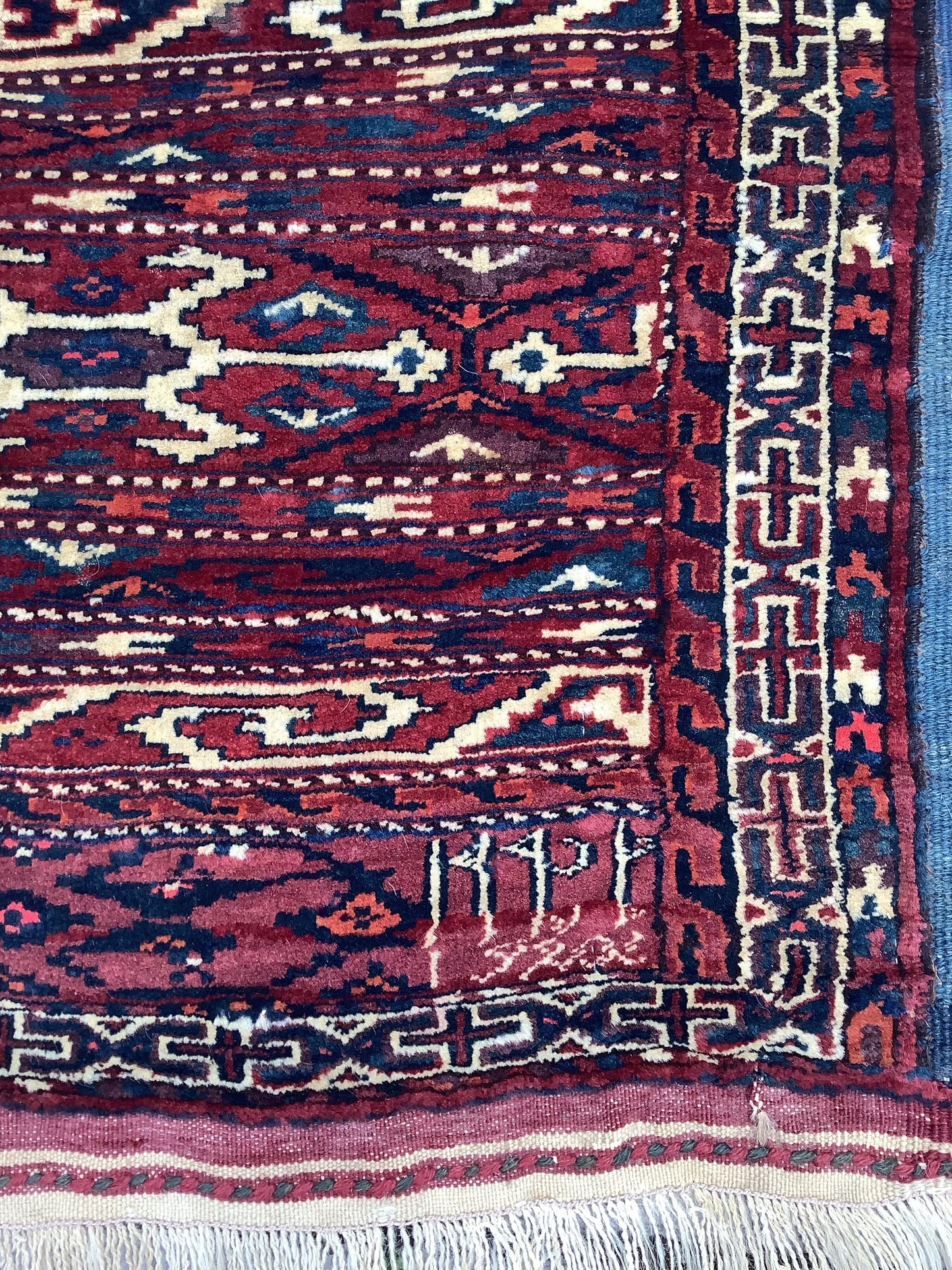 TURKMEN ANTIQUE TRIBAL TENT RUG