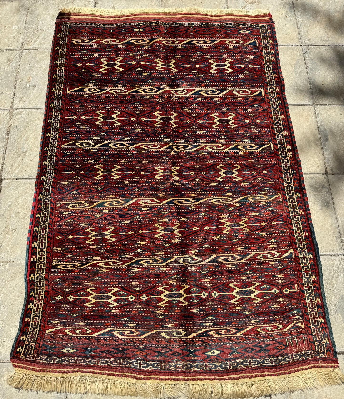 TURKMEN ANTIQUE TRIBAL TENT RUG