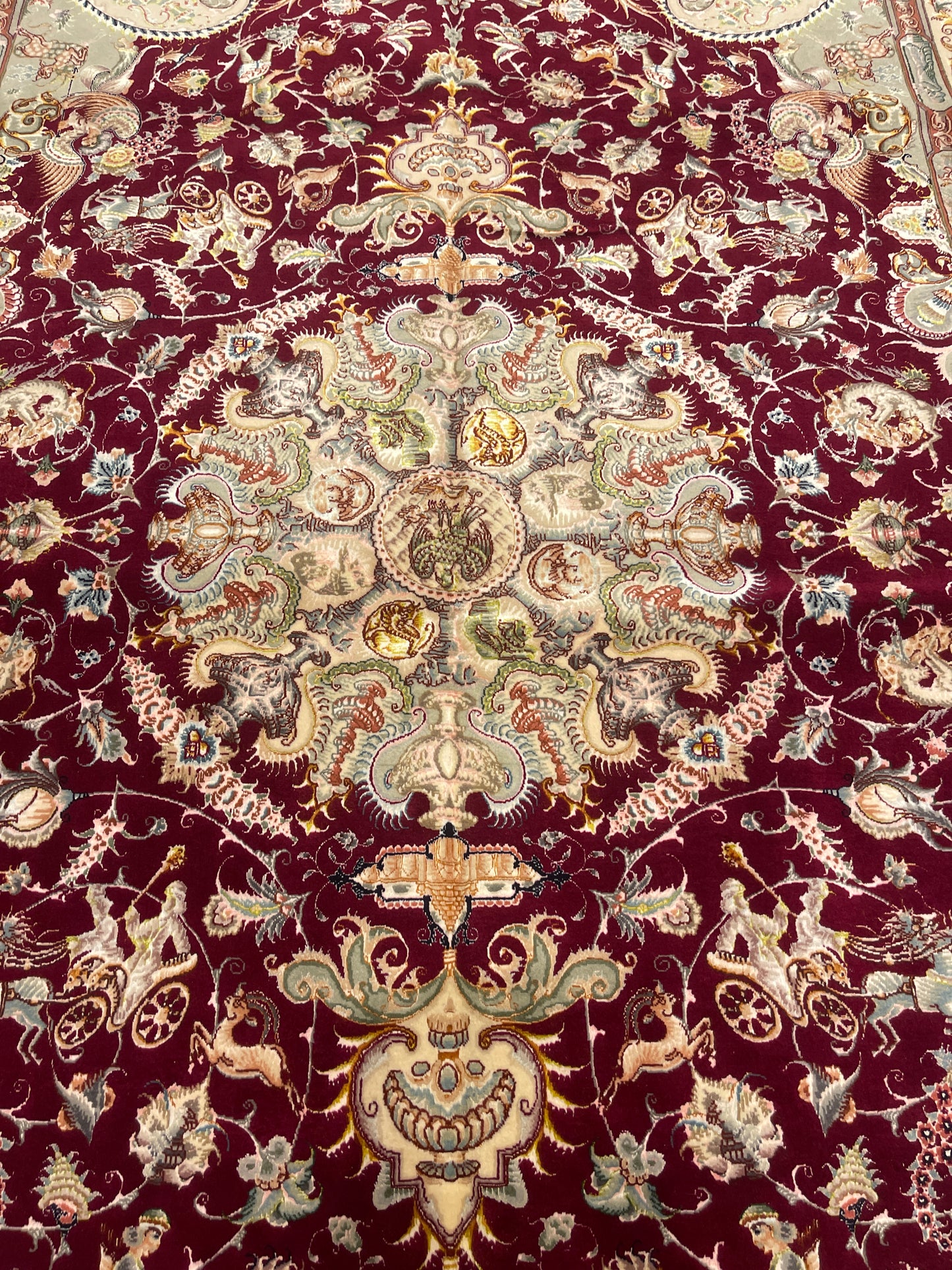 ZIRKHAKI REDS ON SILK