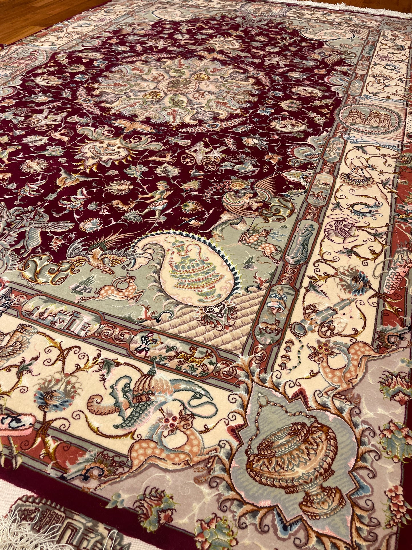 ZIRKHAKI REDS ON SILK