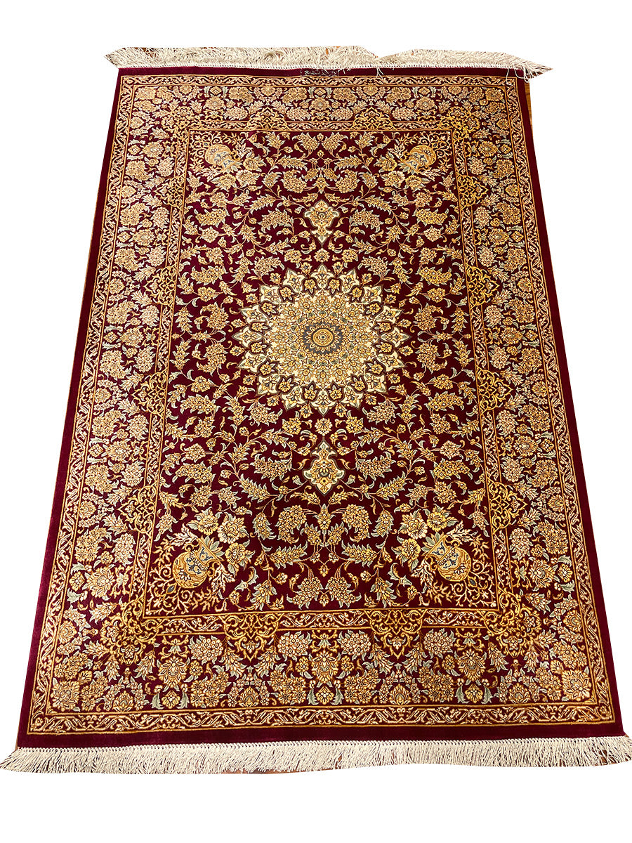 PURE SILK RED & GOLD