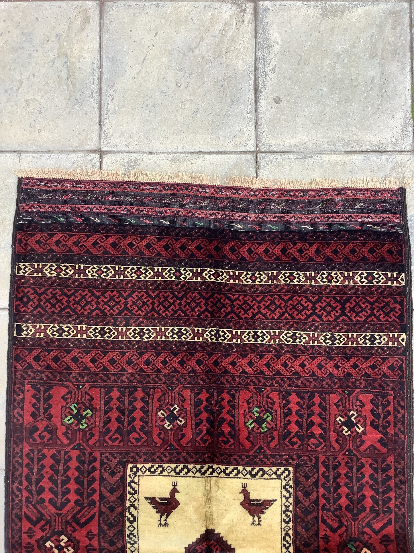 PEACOCK ANTIQUE BALUCH SOFREH