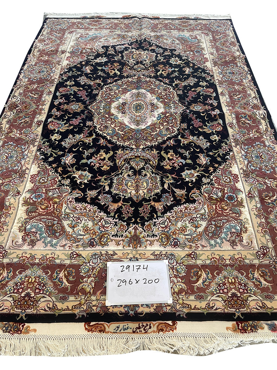 PAIR BLACK KHATIBI RUGS
