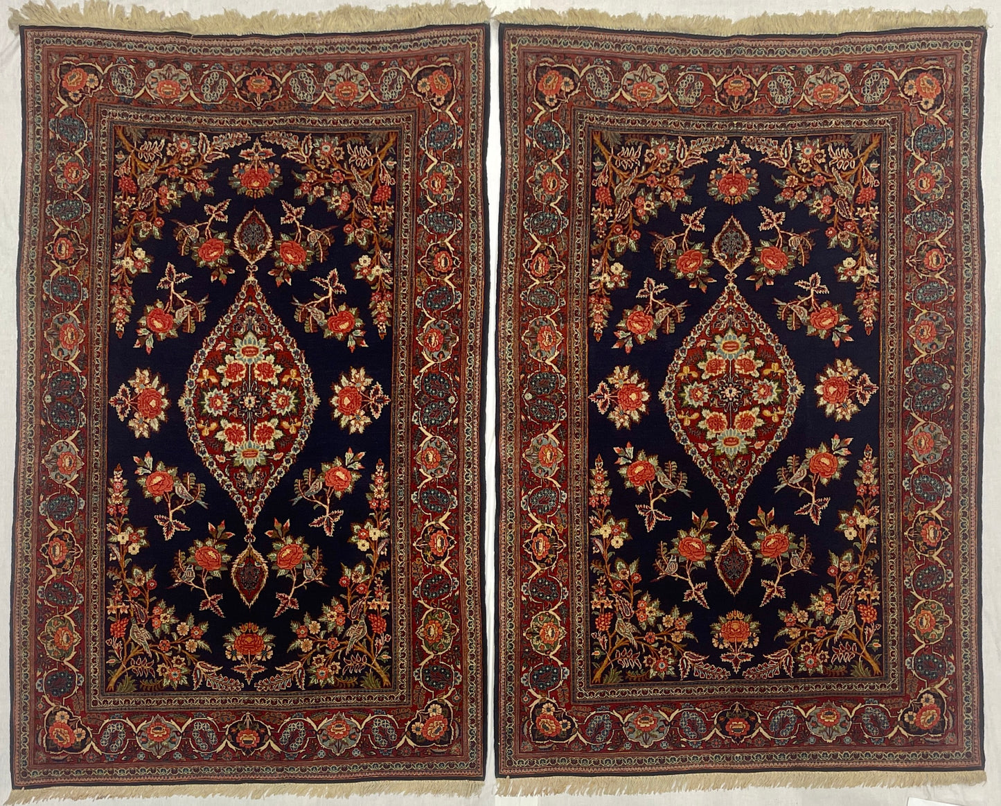 RARE GOL FARANG KASHAN PAIR