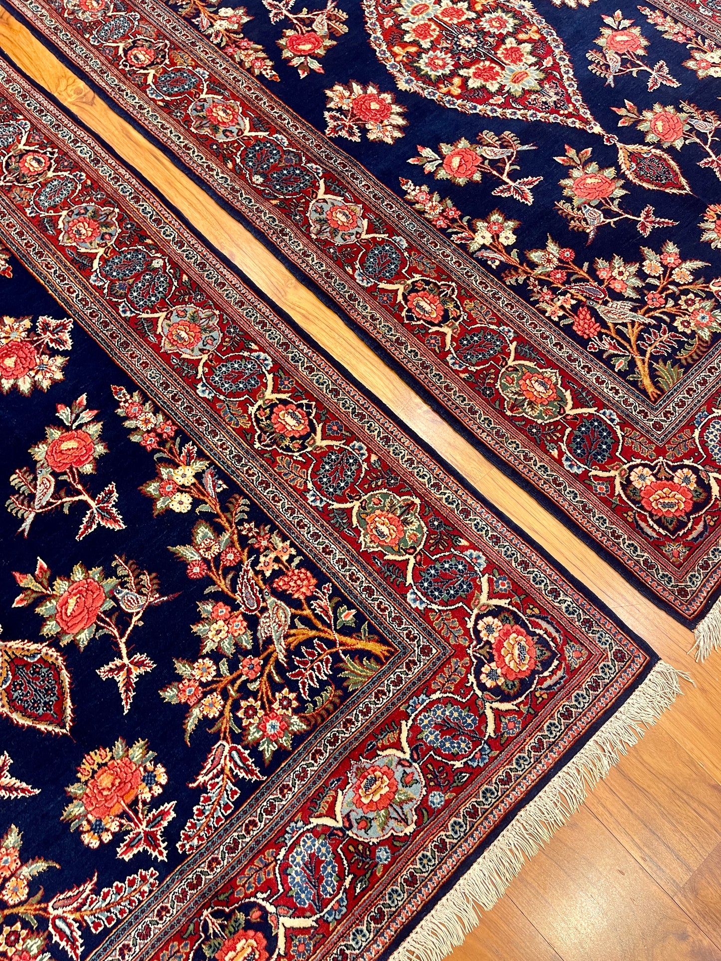 RARE GOL FARANG KASHAN PAIR