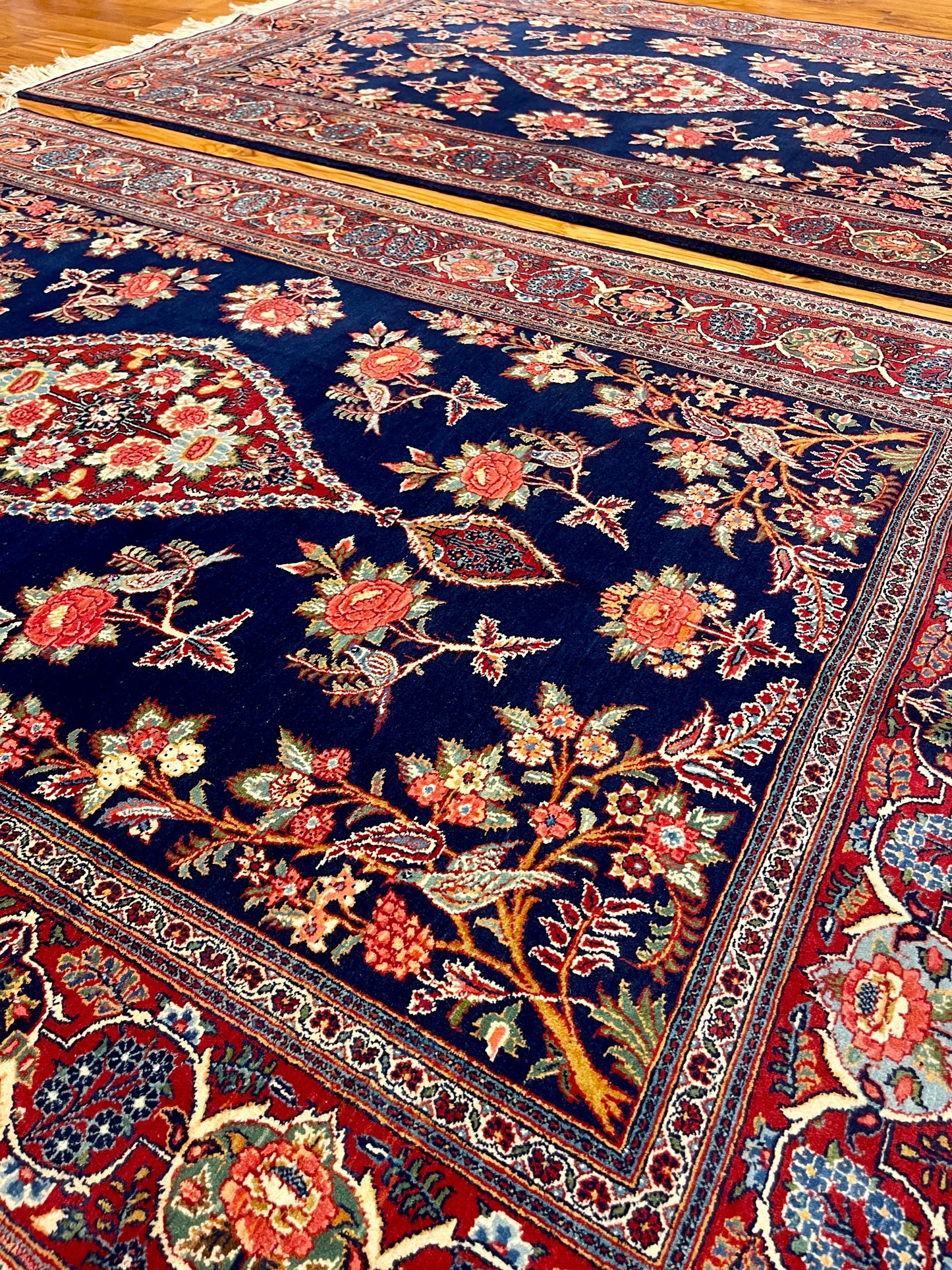 RARE GOL FARANG KASHAN PAIR