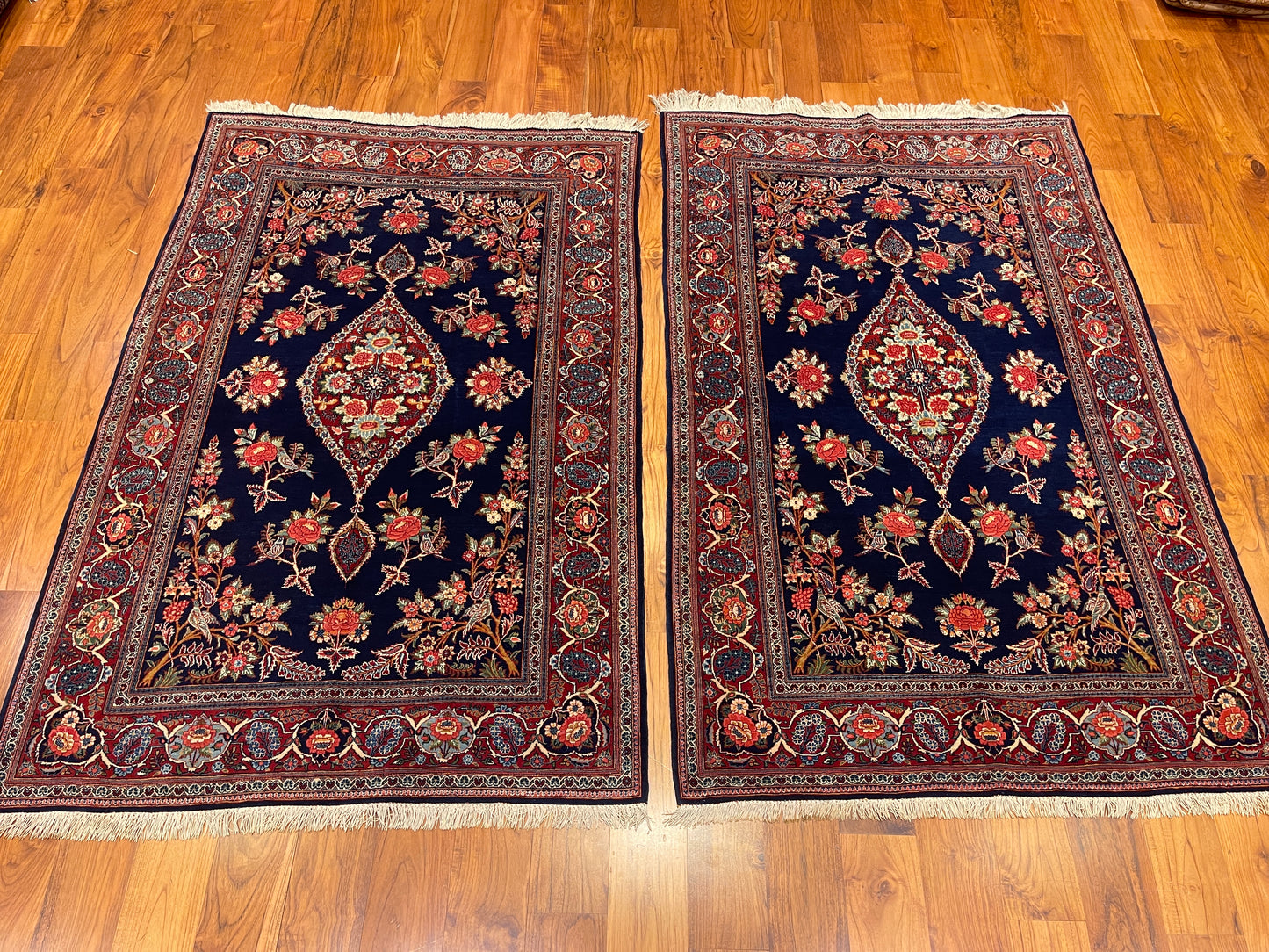 RARE GOL FARANG KASHAN PAIR