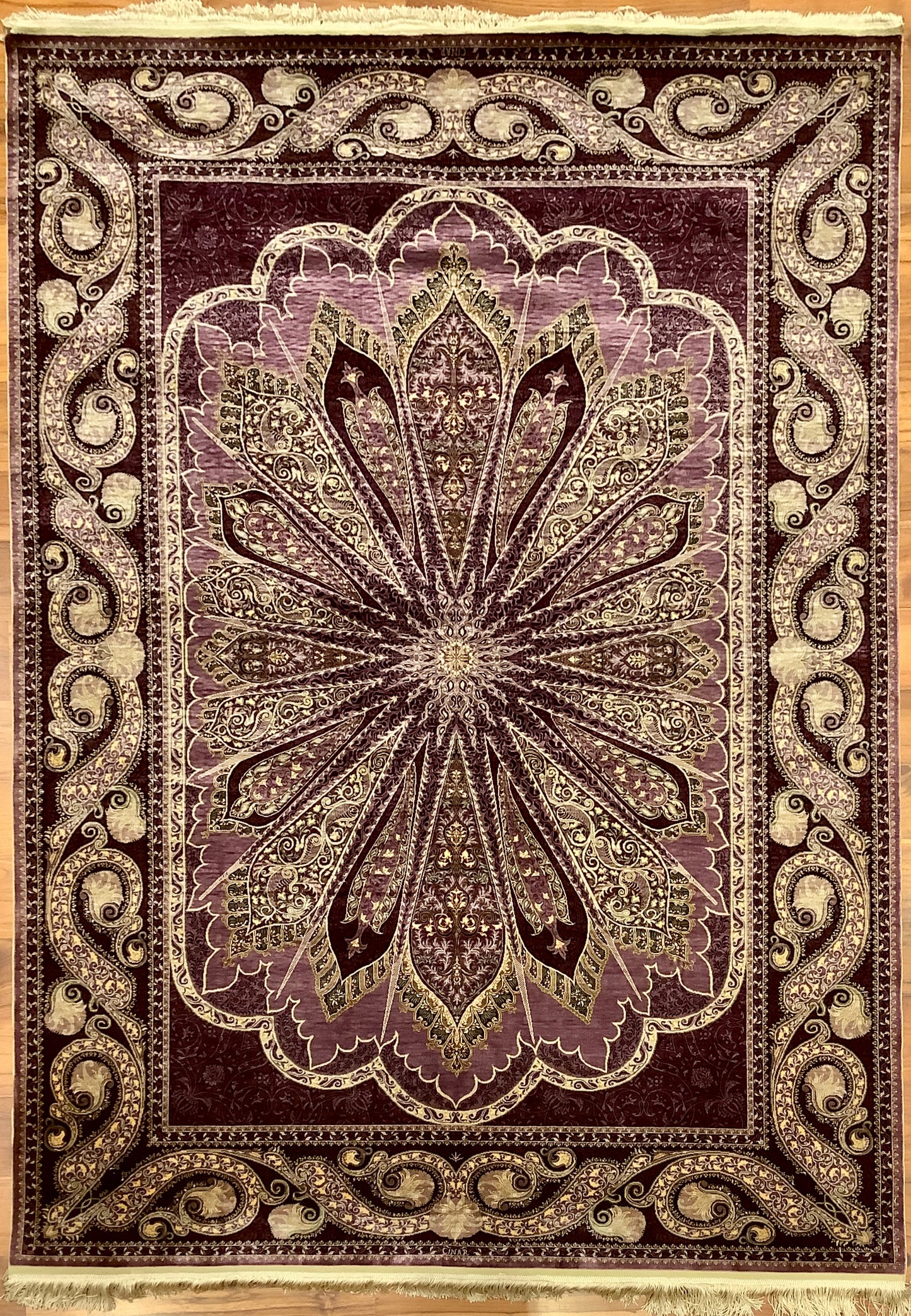 Purple Sunburst, A Pure Silk Hereke