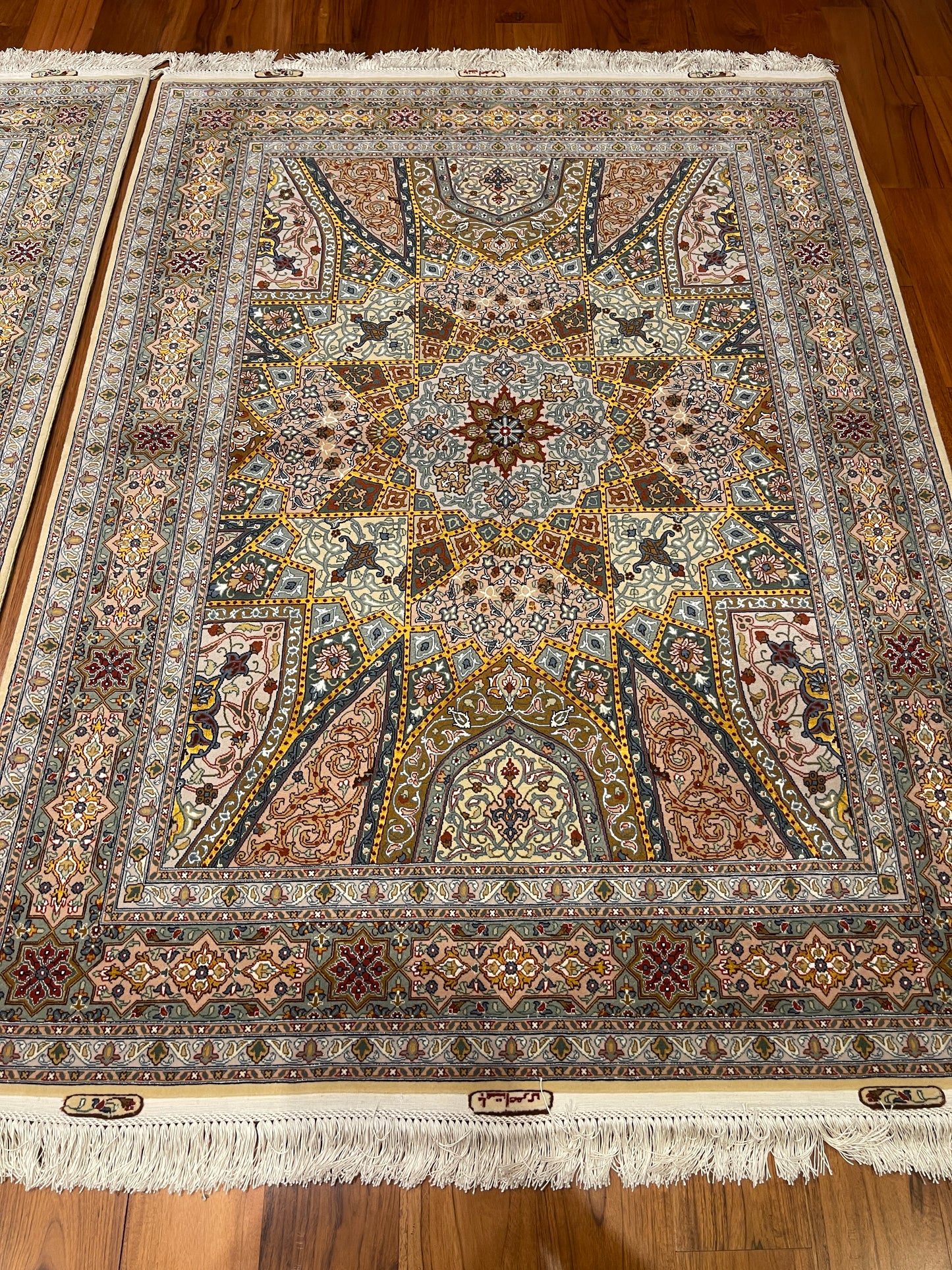 GOLDEN GOMBAD PAIR ON SILK