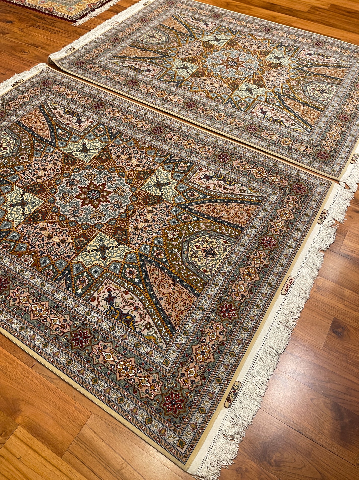 GOLDEN GOMBAD PAIR ON SILK