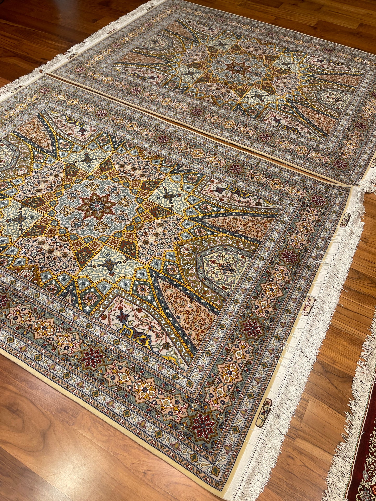 GOLDEN GOMBAD PAIR ON SILK