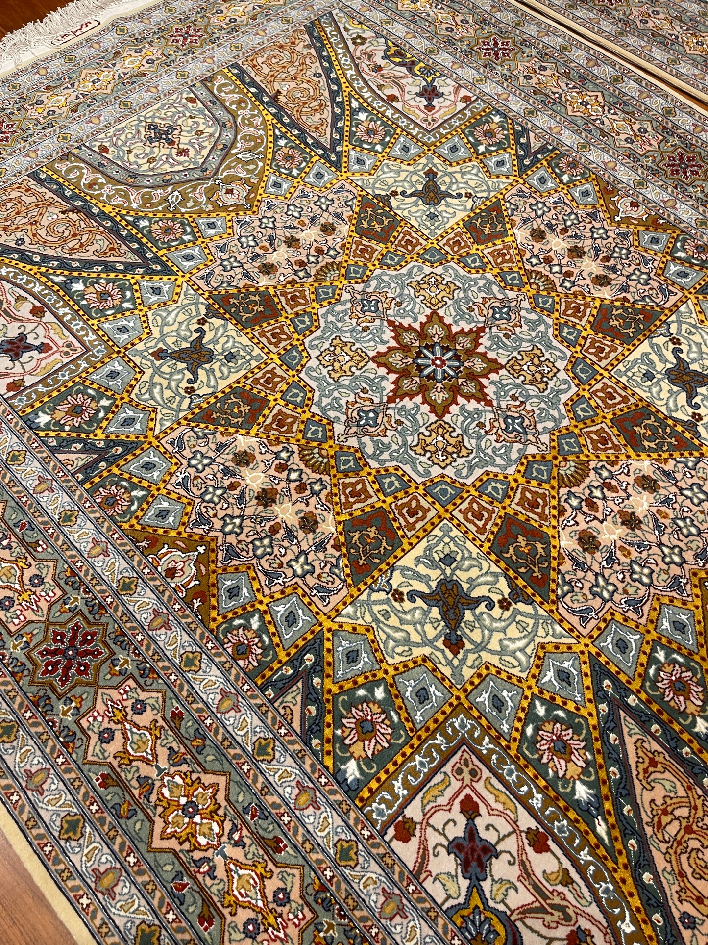GOLDEN GOMBAD PAIR ON SILK