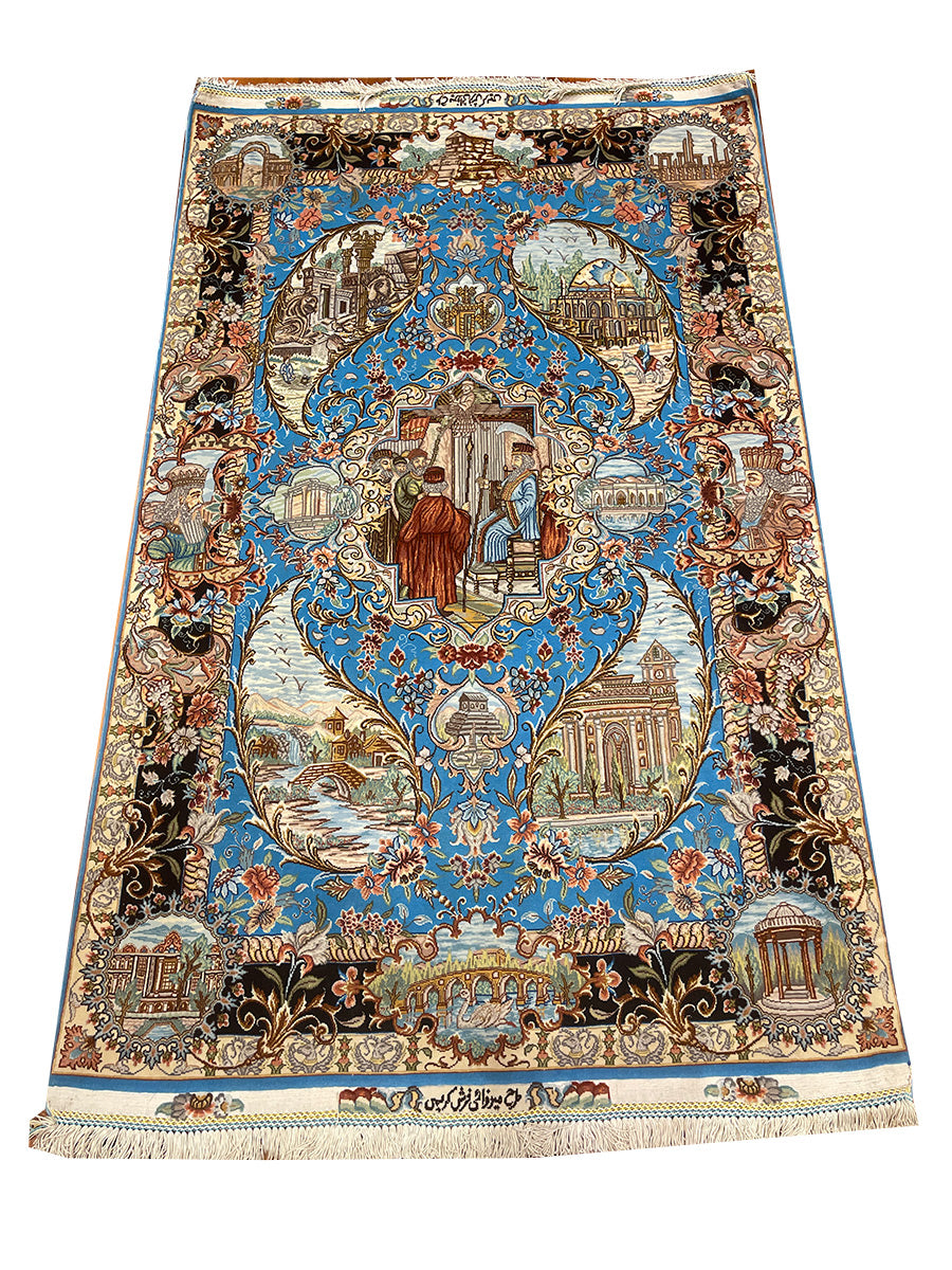 4 PAISELEY PERSEPOLIS PAIR ON SILK