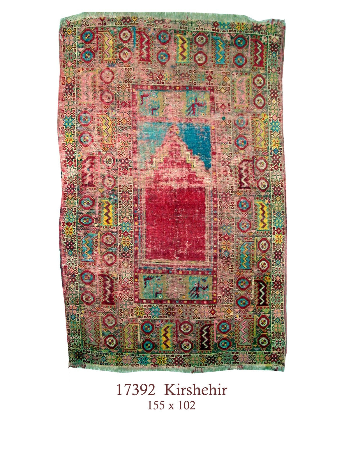 Antique Anatolian Prayer Rug