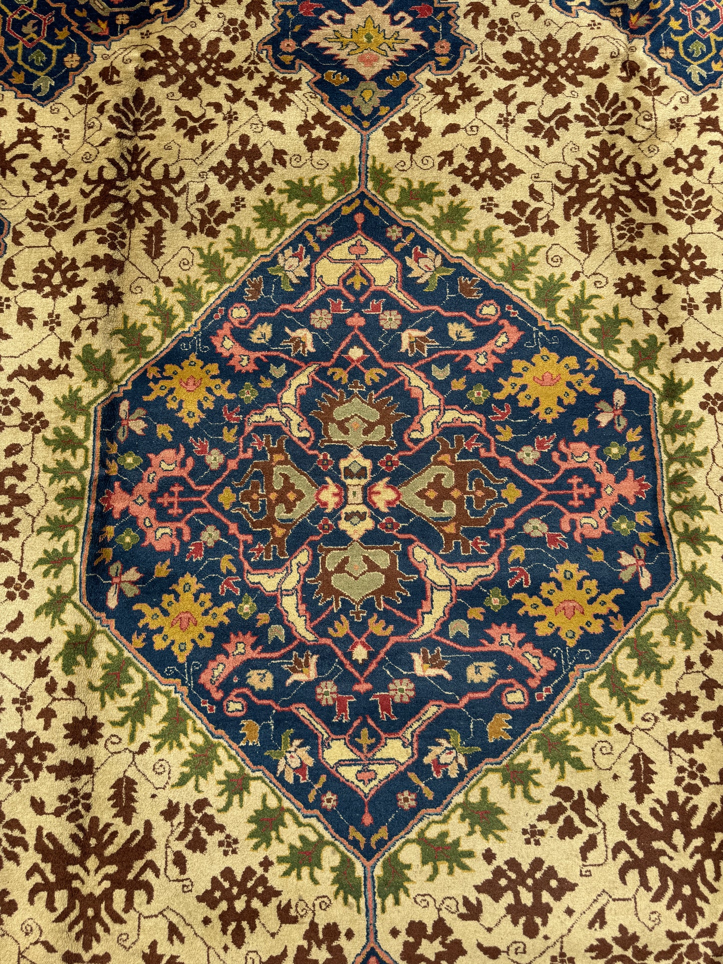 PAIR ANTIQUE TABRIZ HERIZ