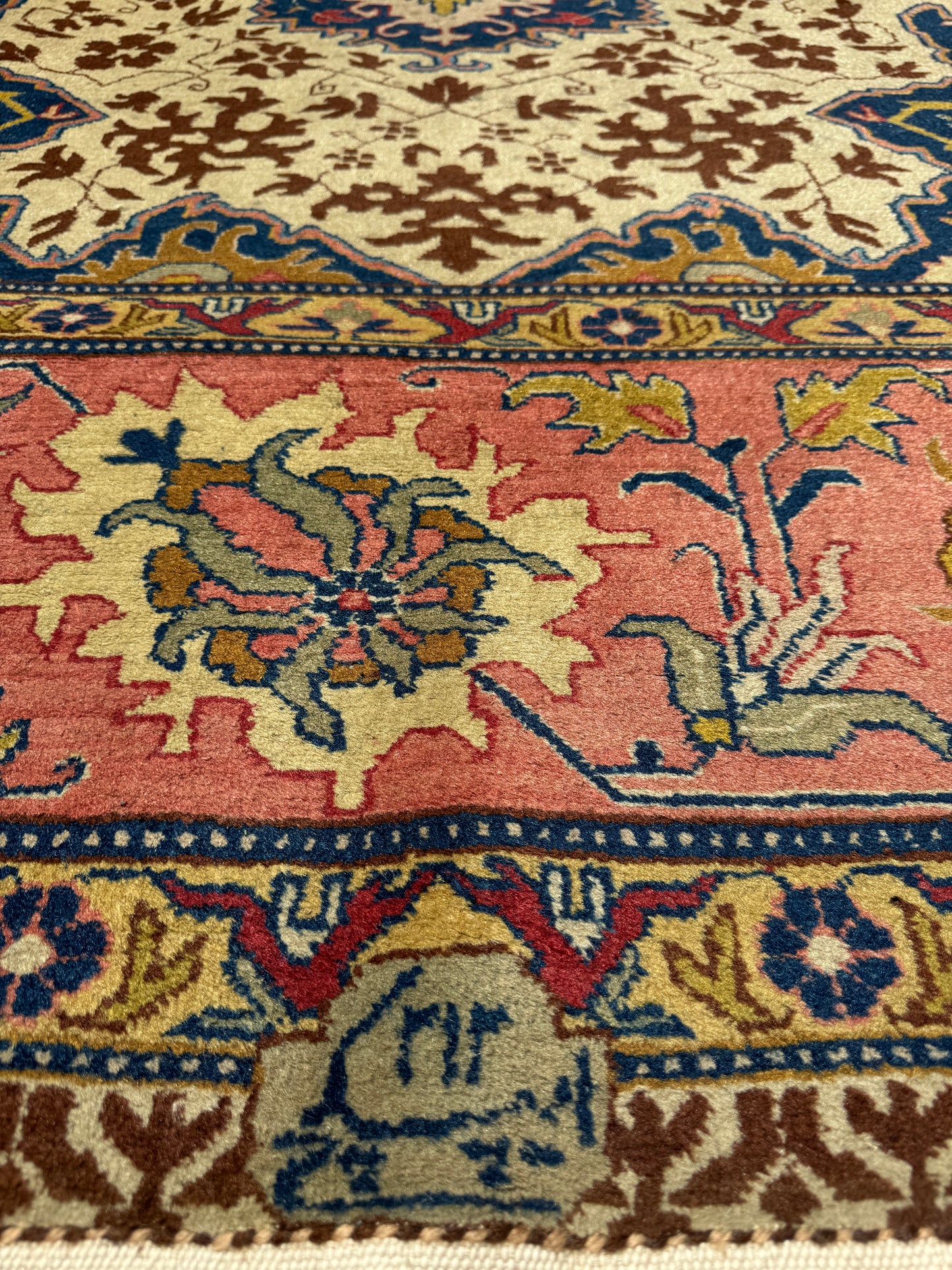 PAIR ANTIQUE TABRIZ HERIZ