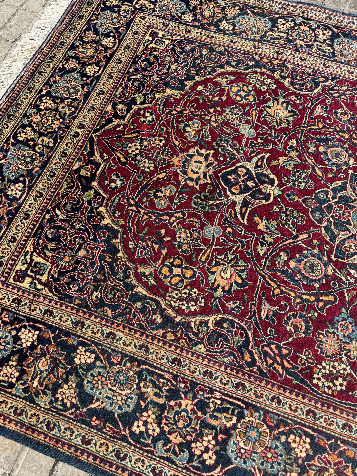 ANTIQUE LANDSCAPE KASHAN WITH MEHRAB