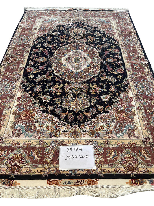 PAIR BLACK KHATIBI RUGS