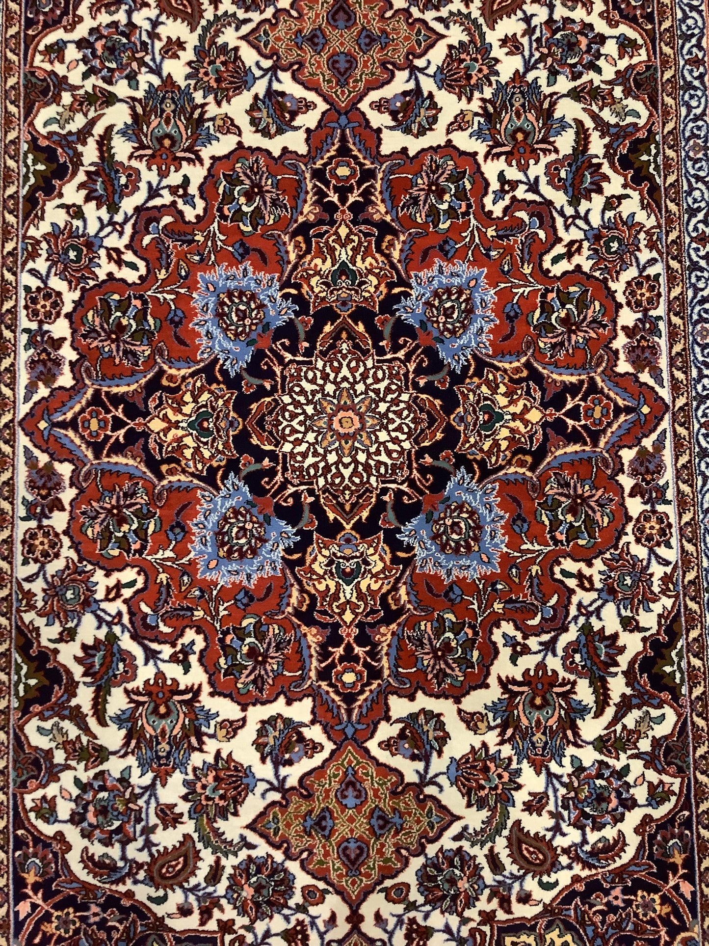 SUPER FINE OLD ISFAHAN ON SILK