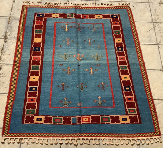 BRILLIANT BLUE KILIM