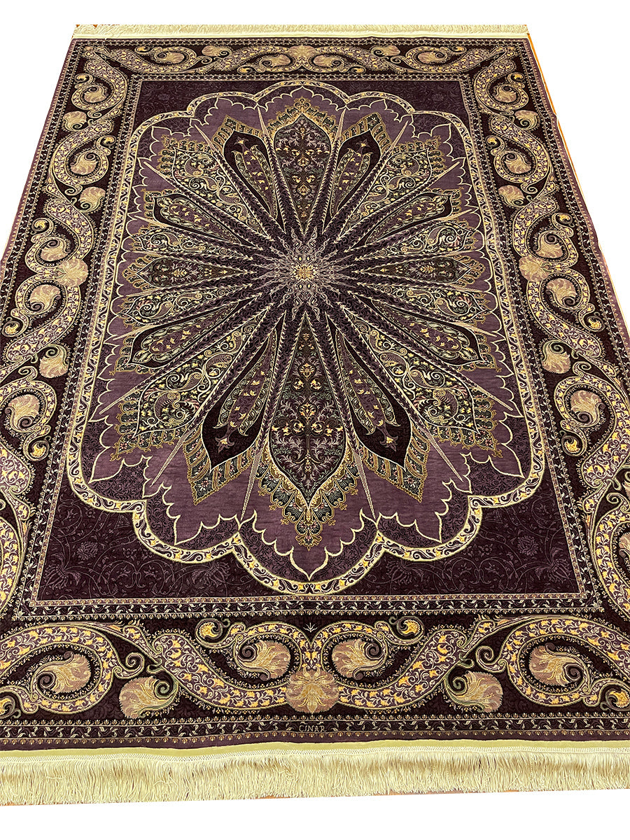 Purple Sunburst, A Pure Silk Hereke