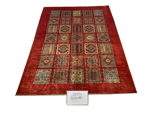 SQUARES ON RED