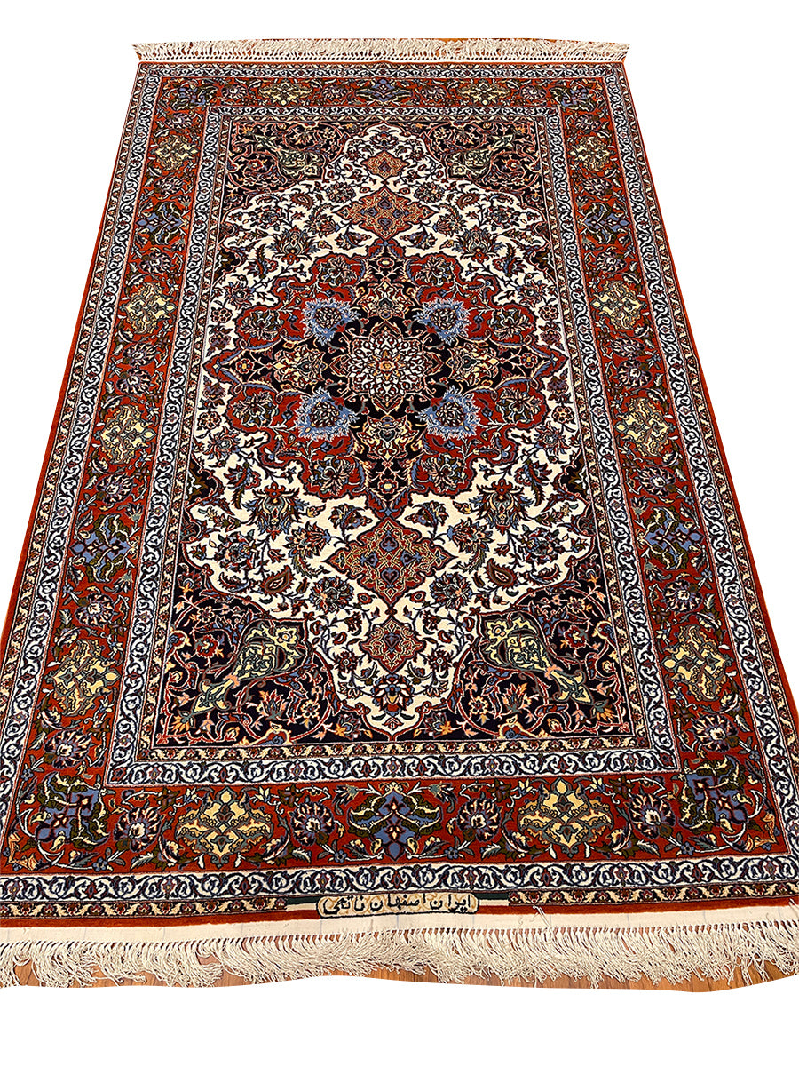 SUPER FINE OLD ISFAHAN ON SILK