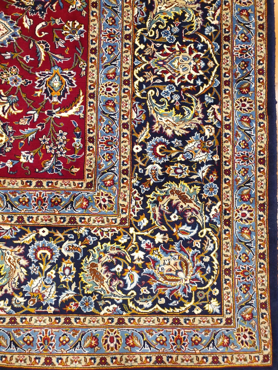 ANTIQUE FLOWER CARPET (SIGNED)